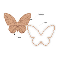 Butterfly Geometric MDF Puzzle