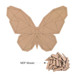 Butterfly Geometric MDF Puzzle