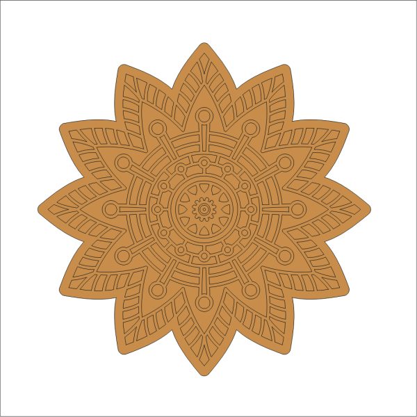 8 Mandala Art on MDF Board