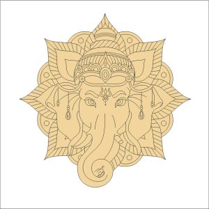 Lord Ganesh Head Pre Marked base