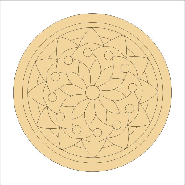 2 Mandala Art on MDF Board