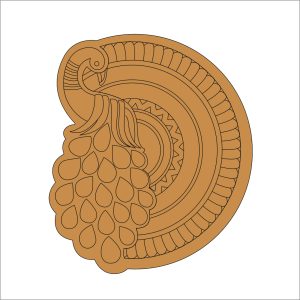 Peacock and half round Pre Marked base