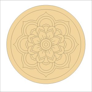 4 Mandala Art on MDF Board