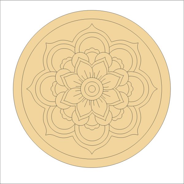 4 Mandala Art on MDF Board