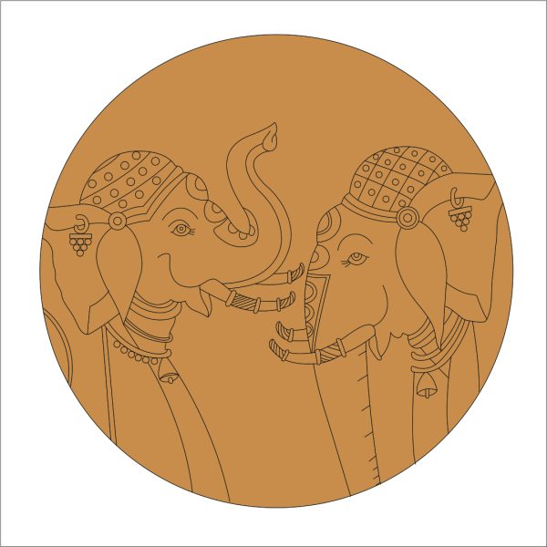 2 Elephant Pre Marked base