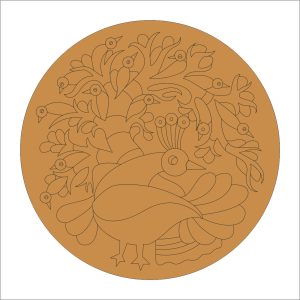 Multiple small peacock Pre Marked base