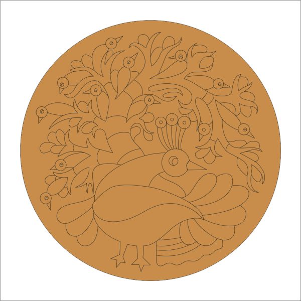 Multiple small peacock Pre Marked base