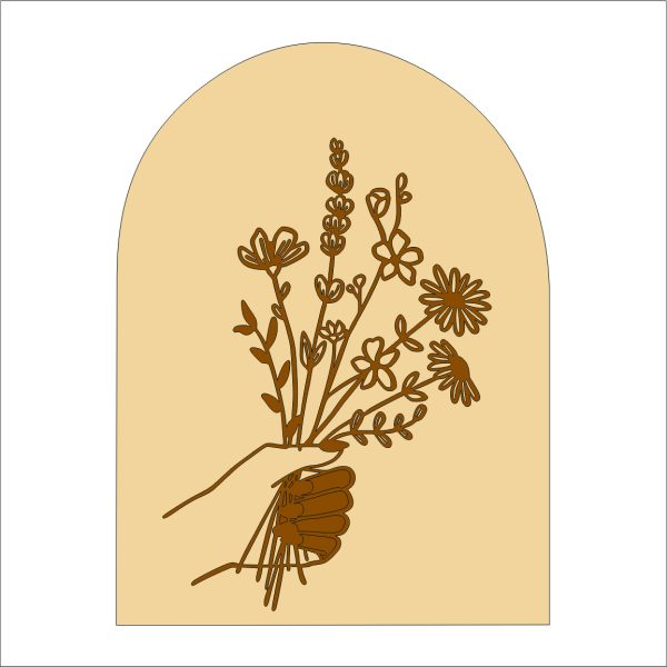 Flower Half Round Pre-marked Bases