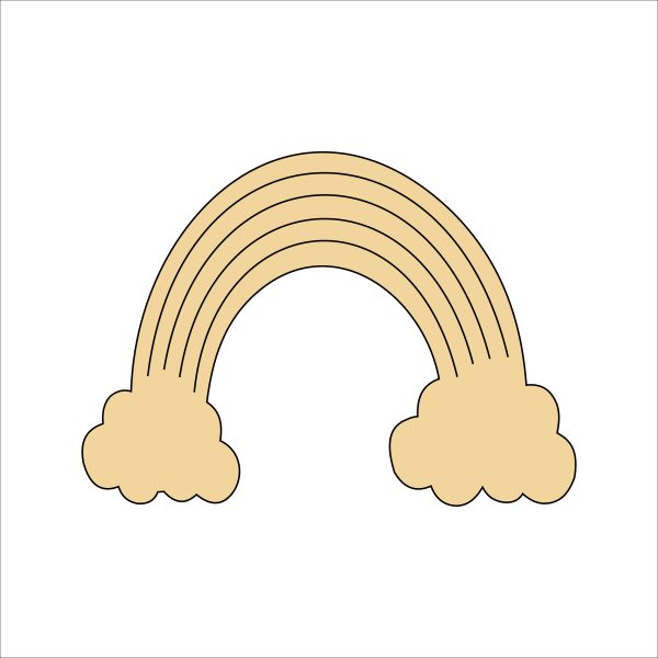 5 Rainbow mdf cutouts