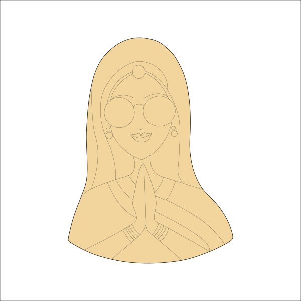Ladies mdf cutout